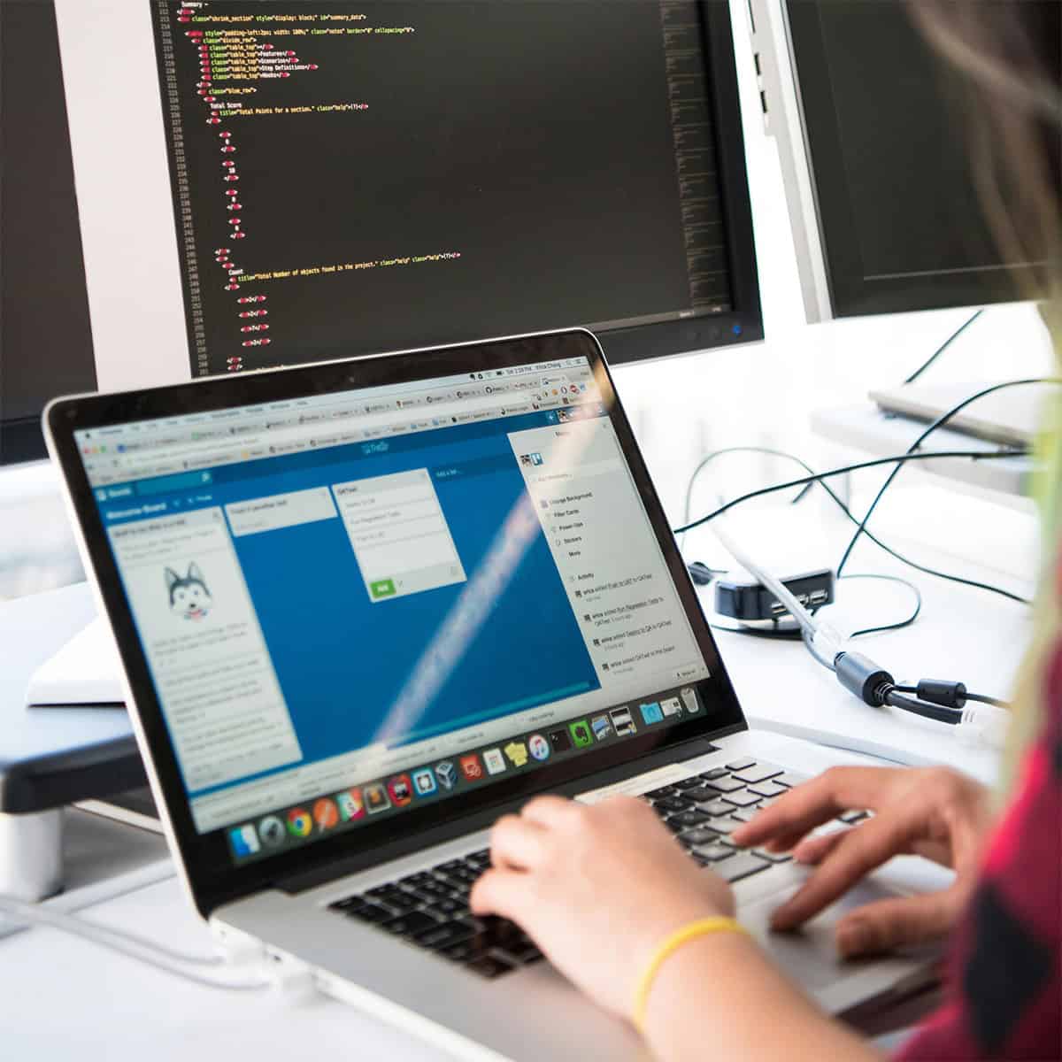 web designer looking after a customer website