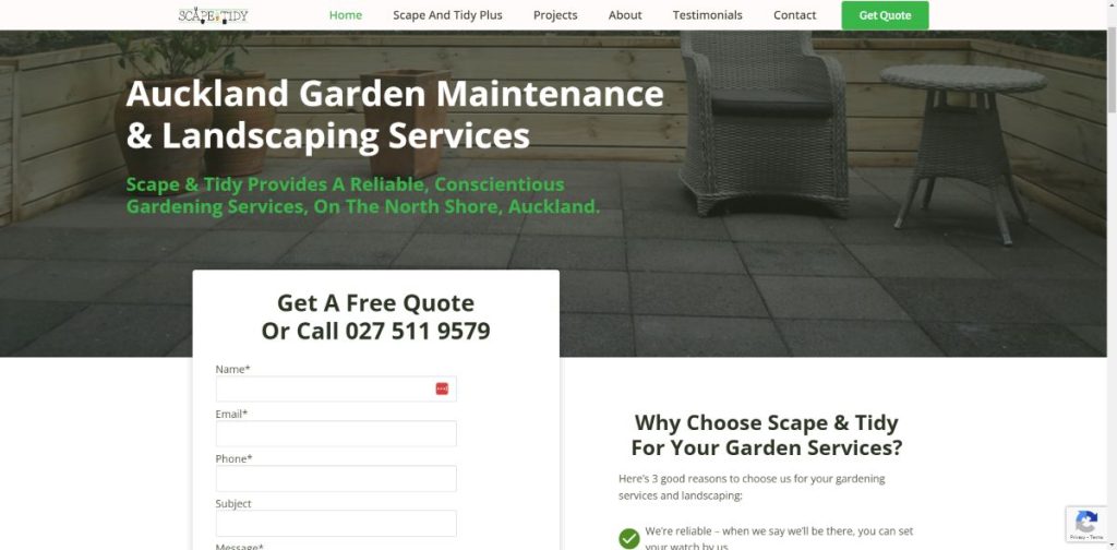 gardening website design