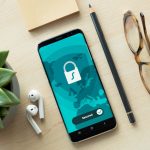 phone with padlock